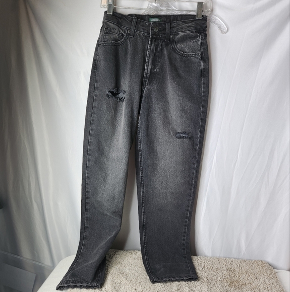 Women's Black High Rise Tapered Jeans Size 2 Wild Fable - Picture 1 of 16